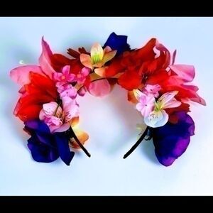 Stunning Handmade Colorful Flower Crown